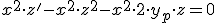x^2\cdot z&#39; -x^2\cdot z^2-x^2\cdot 2\cdot y_p\cdot z=0