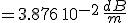 =3.876\,10^{-2}\,\frac{dB}{m}