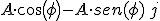 A\cdot cos(\phi)-A\cdot sen(\phi)\,j
